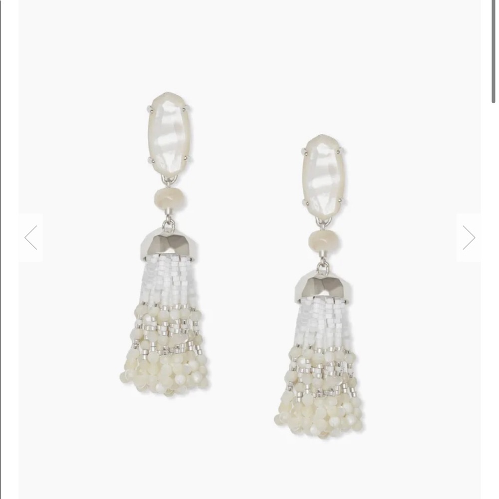 Kendra Scott Dove Tassel Earrings Silver